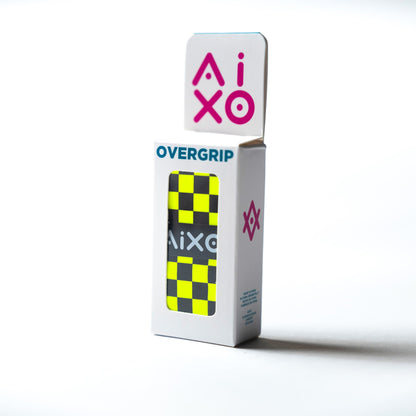 Aixo Checker Dry Overgrip Black & Yellow - Ravar