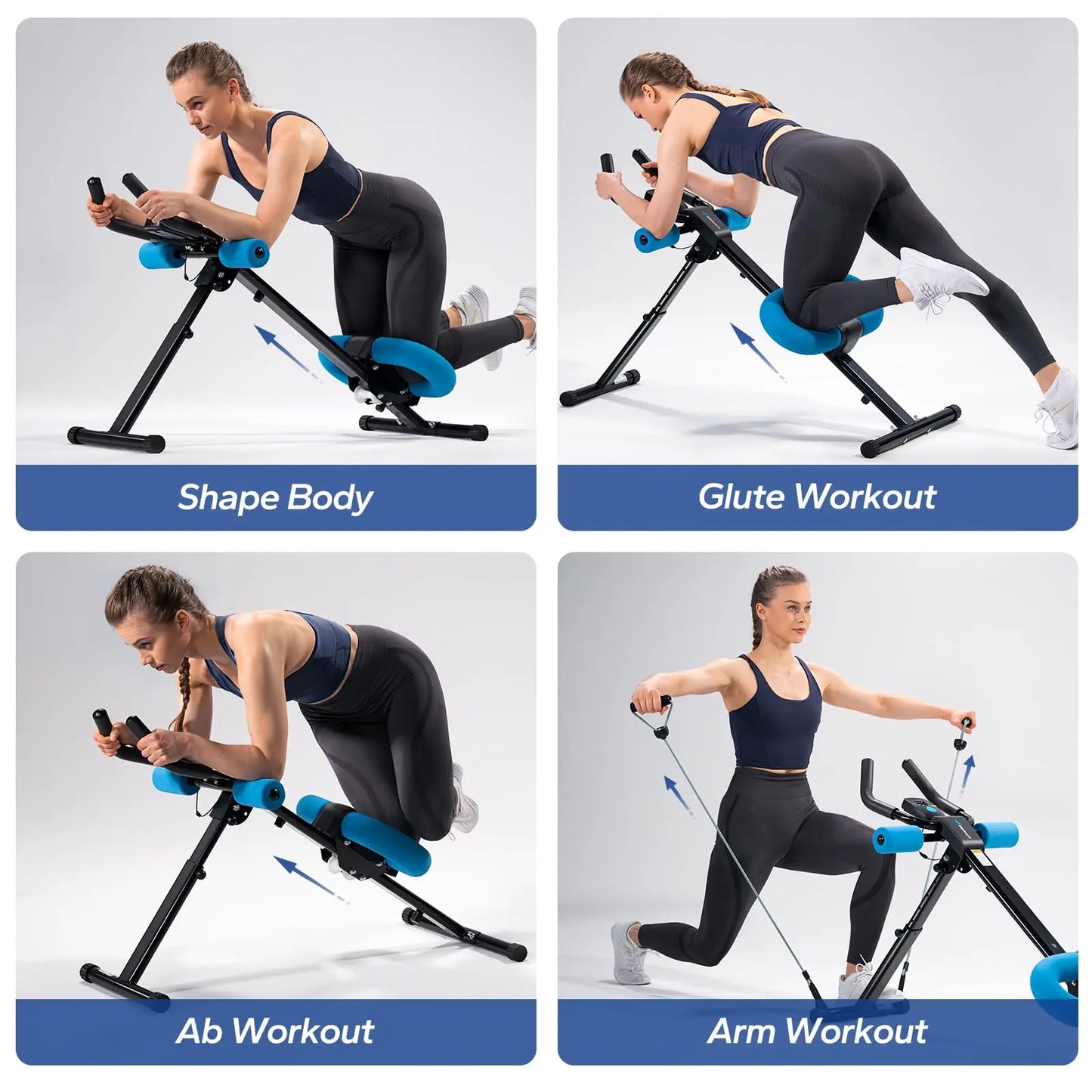 MERACH Adjustable Ab Machine Trainer – Foldable Core Workout Station - Ravar