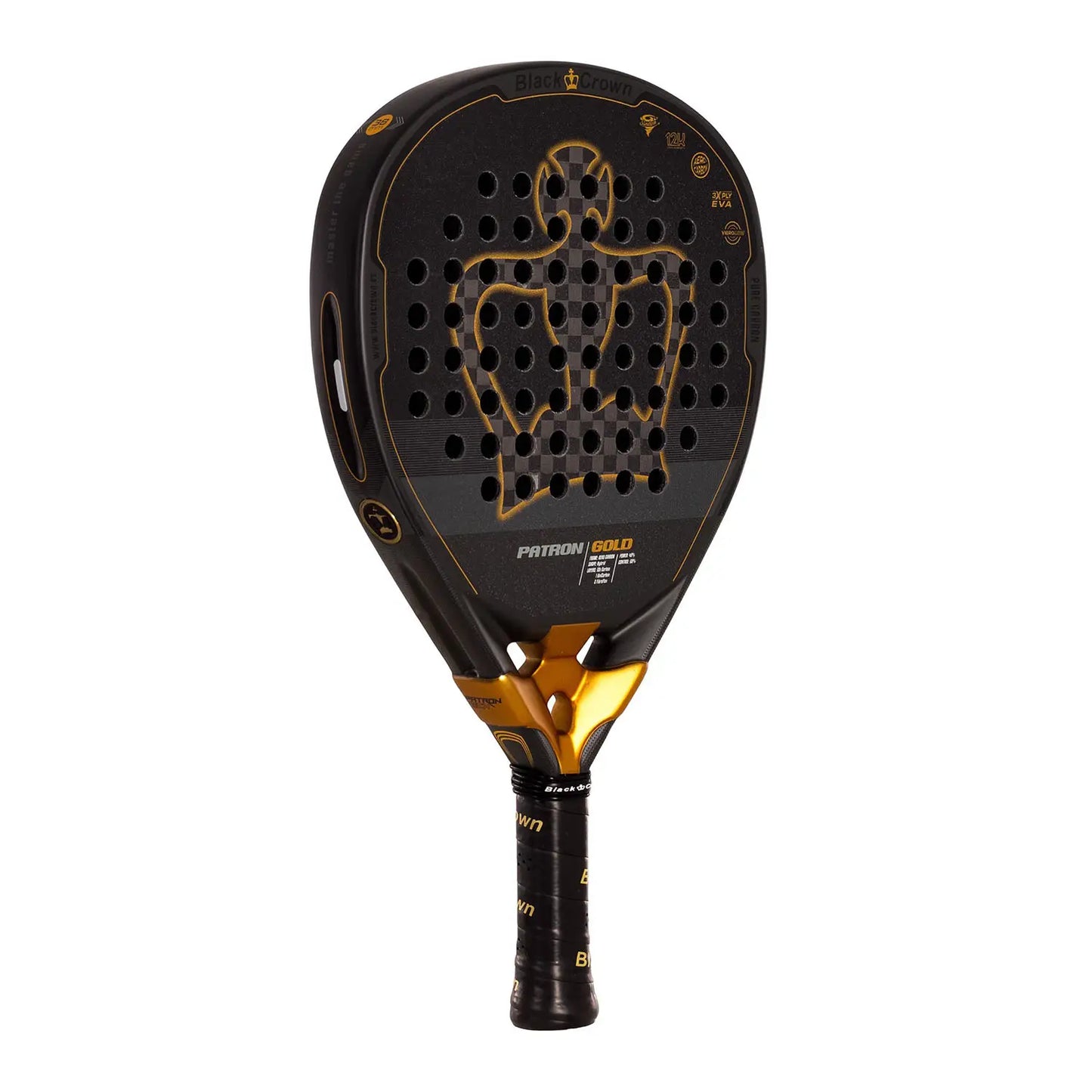 Black Crown Patron Gold Padel Racket - Ravar