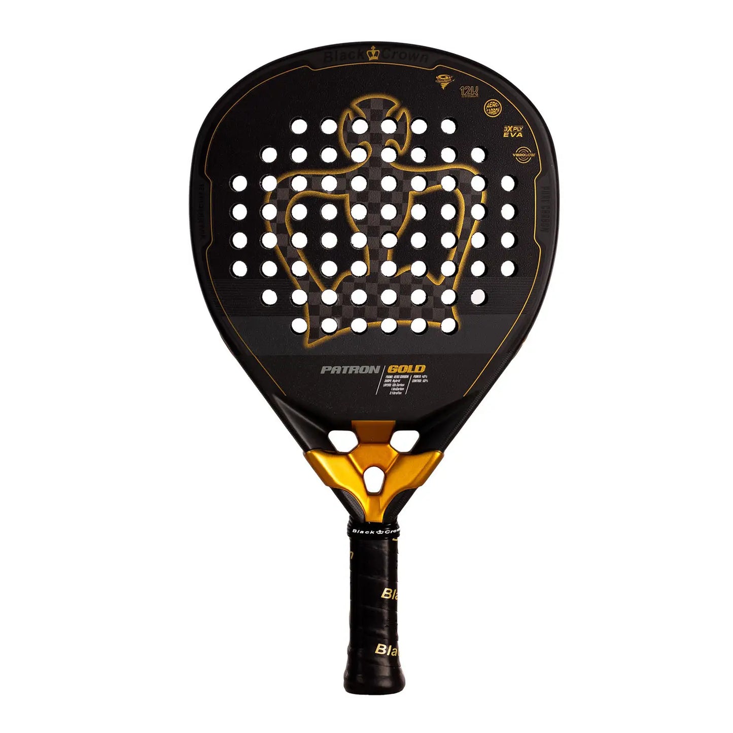 Black Crown Patron Gold Padel Racket - Ravar