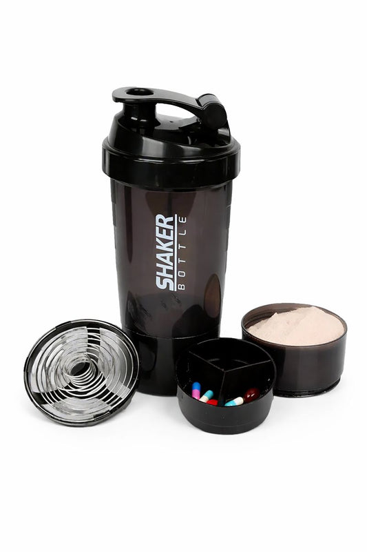 3-Layer Shaker Protein Bottle – The Ultimate Mixing Companion for Your Fitness Journey - Ravar