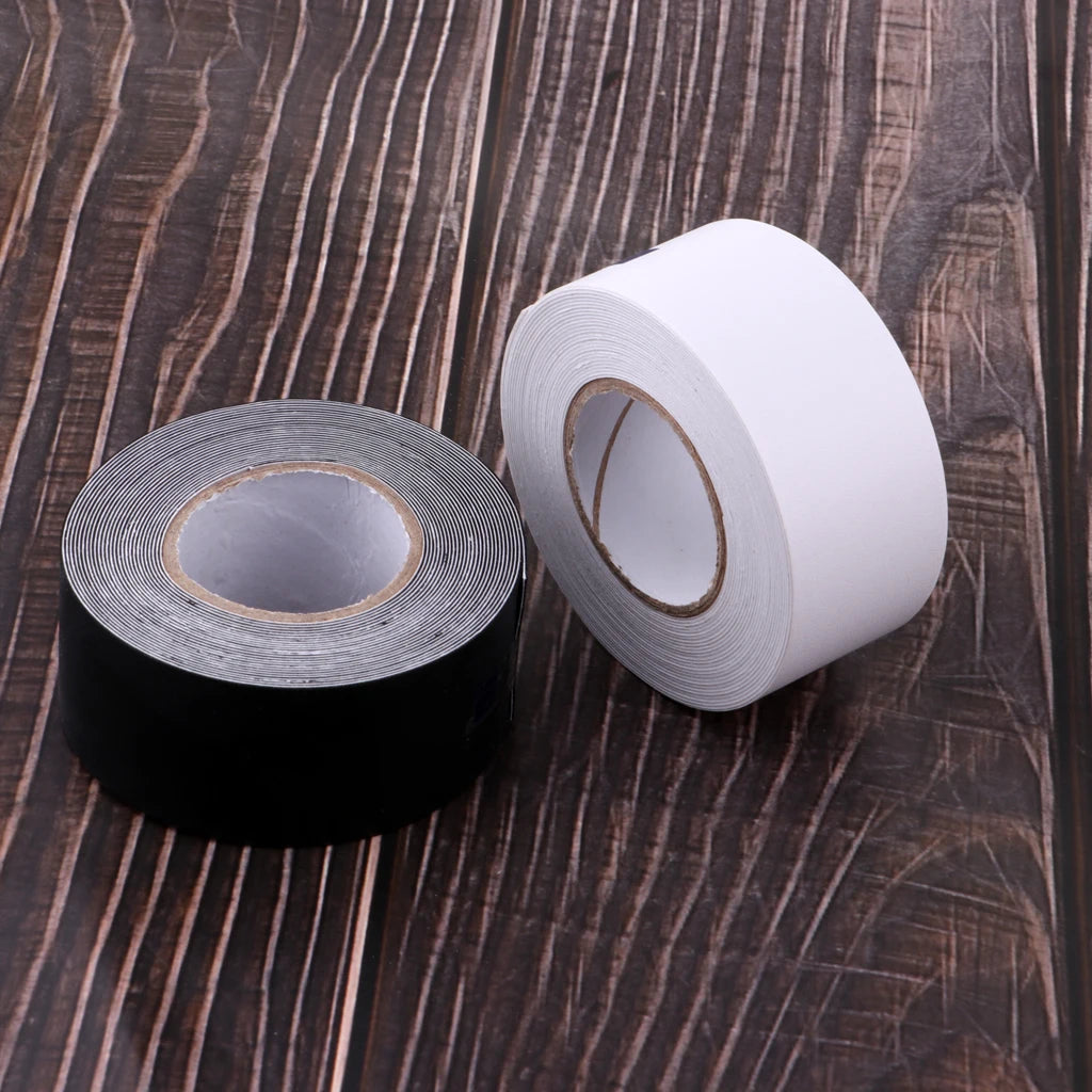 5M Racket Head Protection Tape – Universal PU Guard Strip for Tennis, Badminton & Squash Rackets (Black/White) - Ravar