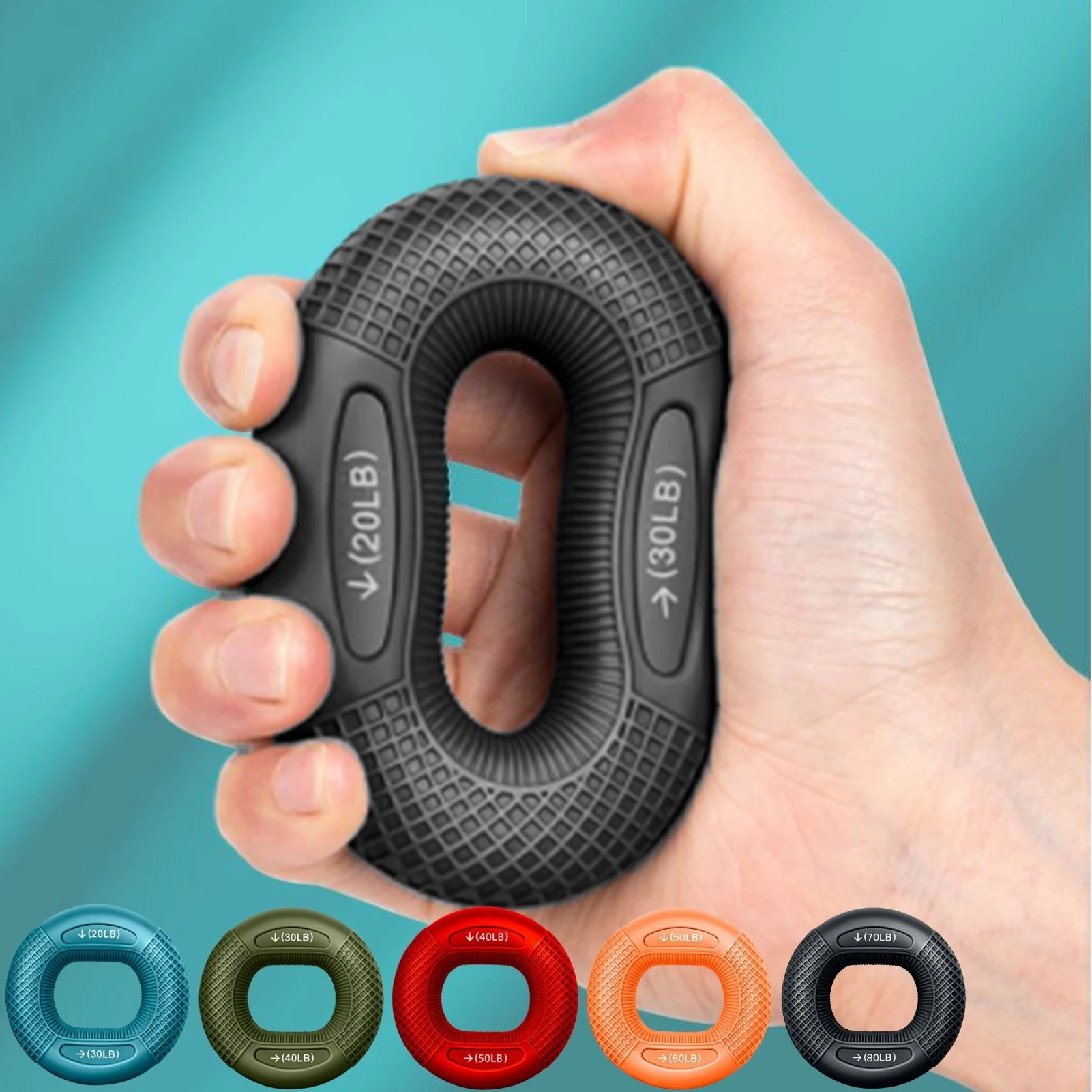 Silicone Finger Gripper Ring – Hand Muscle Strengthener for Wrist & Finger Training - Ravar