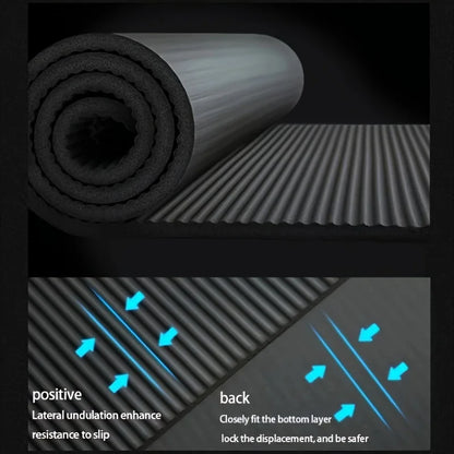 15/20mm Thick NBR Yoga Mat Moisture-proof Outdoor Non-Slip Durable Camping Picnic Mat 200x80cm Exercise Gym Fitness Workout - Ravar