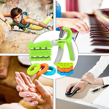 5-Piece Adjustable Hand Grip Strengthener Set for All Fitness Levels - Ravar