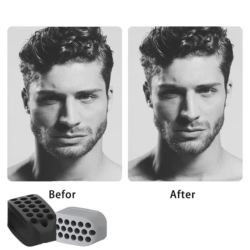 Silicone Jaw Exerciser Facial Toner & Jawline Fitness Ball Neck Toning Equipment Facial Beauty Tool Double Chin Exerciser - Ravar