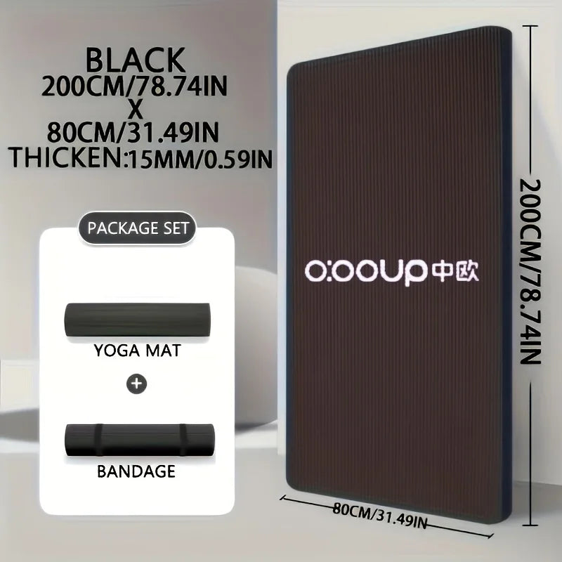 15/20mm Thick NBR Yoga Mat Moisture-proof Outdoor Non-Slip Durable Camping Picnic Mat 200x80cm Exercise Gym Fitness Workout - Ravar