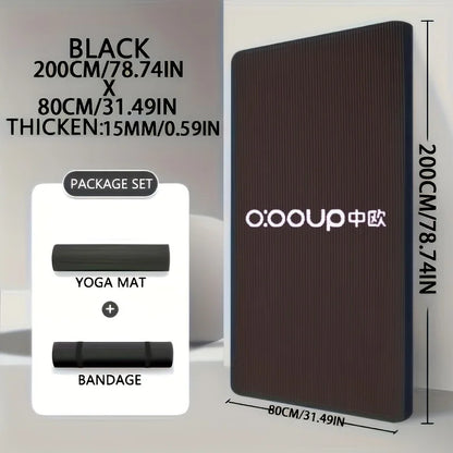 15/20mm Thick NBR Yoga Mat Moisture-proof Outdoor Non-Slip Durable Camping Picnic Mat 200x80cm Exercise Gym Fitness Workout - Ravar