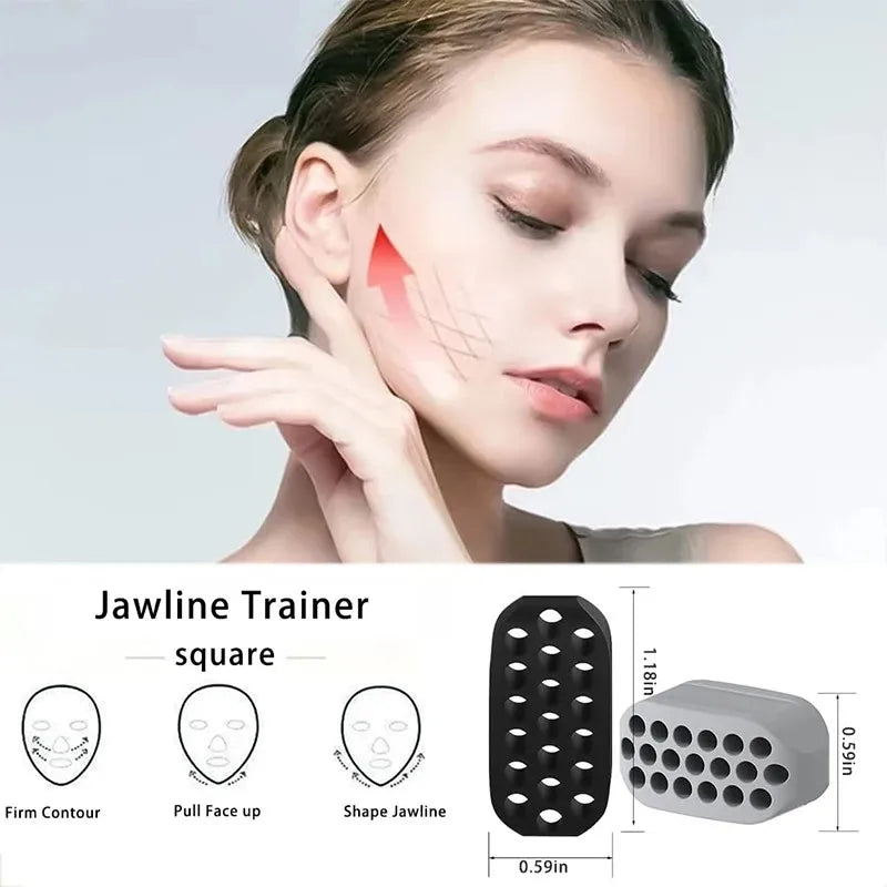 Silicone Jaw Exerciser Facial Toner & Jawline Fitness Ball Neck Toning Equipment Facial Beauty Tool Double Chin Exerciser - Ravar