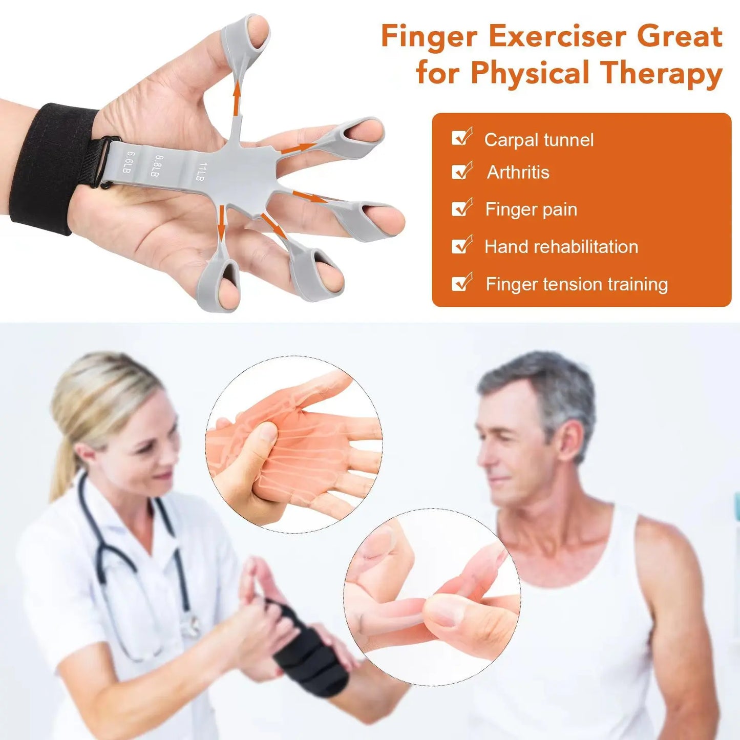 Grip Strength Trainer – Finger & Hand Exerciser for Strength & Flexibility - Ravar