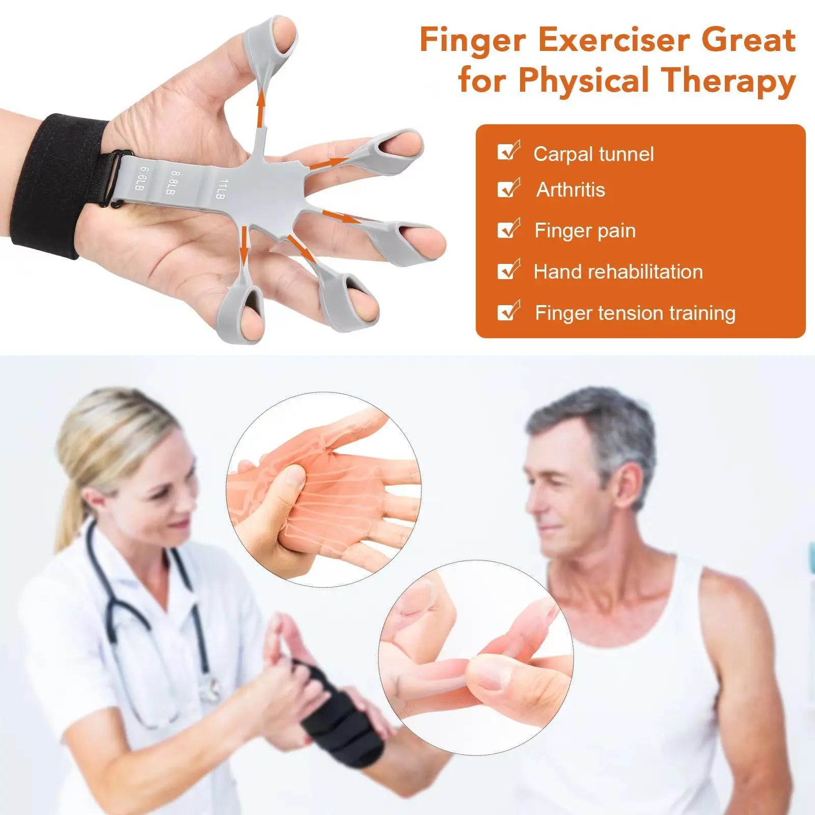 Grip Strength Trainer – Finger & Hand Exerciser for Strength & Flexibility - Ravar