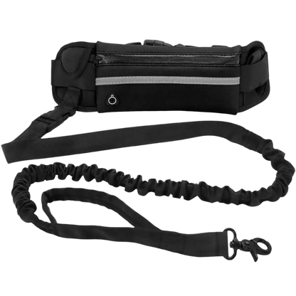 Hands-Free Dog Running Leash with Adjustable Waist Bag – Reflective & Shock-Absorbing Design - Ravar