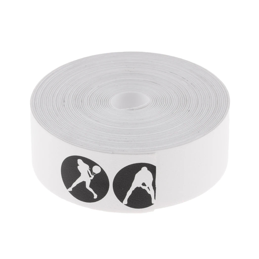 5M Racket Head Protection Tape – Universal PU Guard Strip for Tennis, Badminton & Squash Rackets (Black/White) - Ravar