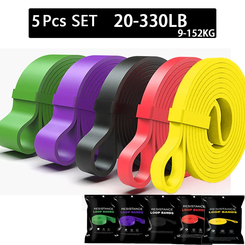 Latex Resistance Bands Pull Up Gym Home Fitness Rubber Expander Loop Strength Assist Workout Training Equipment - Ravar