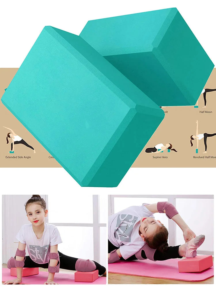 High Density Yoga Foam Blocks Non-slip Solid Color Yoga Balance Fitness Dance Supplies For Yoga Pilates And Meditation - Ravar