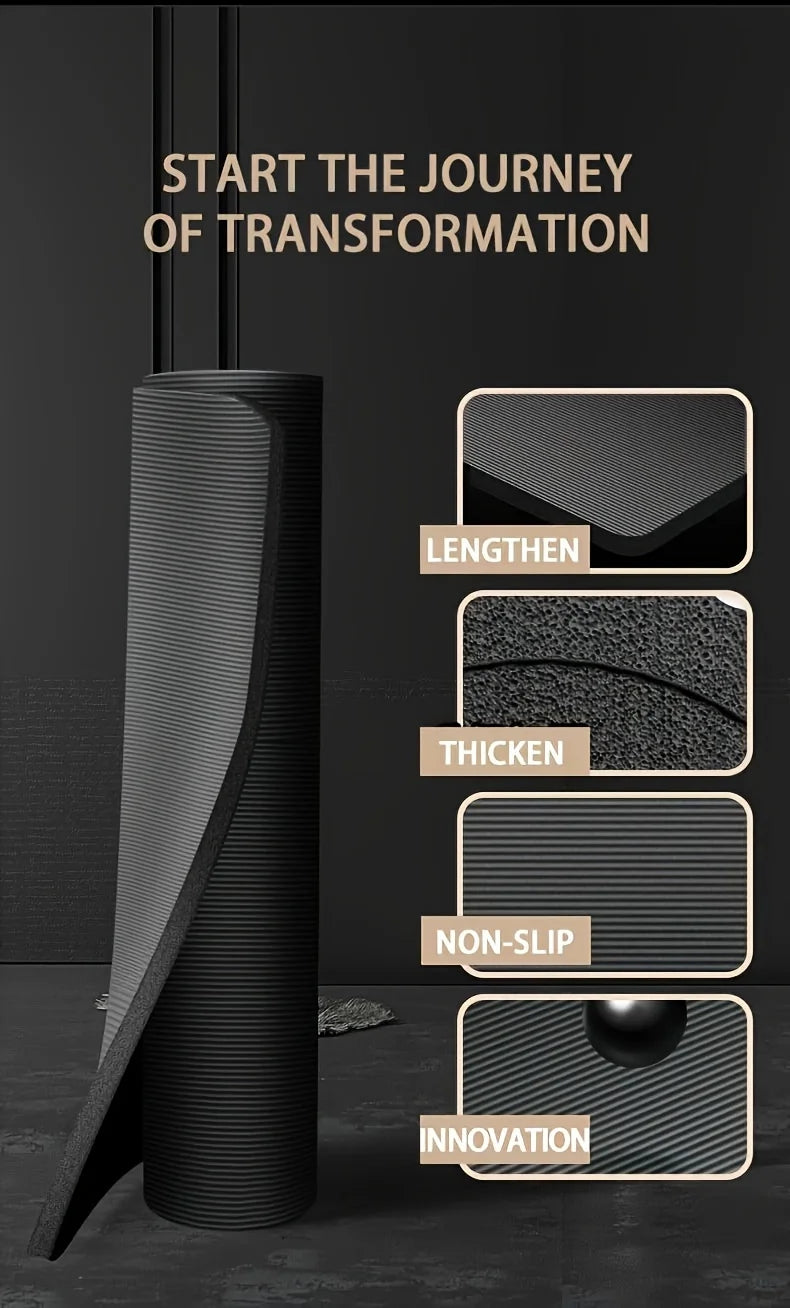 15/20mm Thick NBR Yoga Mat Moisture-proof Outdoor Non-Slip Durable Camping Picnic Mat 200x80cm Exercise Gym Fitness Workout - Ravar