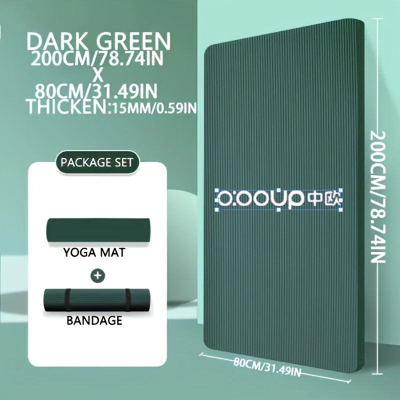 15/20mm Thick NBR Yoga Mat Moisture-proof Outdoor Non-Slip Durable Camping Picnic Mat 200x80cm Exercise Gym Fitness Workout - Ravar