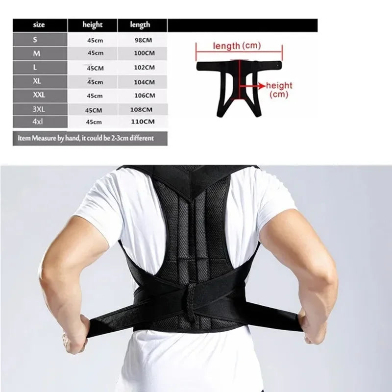 Adjustable Posture Corrector – Back & Shoulder Support for Men and Women - Ravar