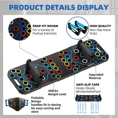 Multi-Function Push-Up Board – Home Gym Push-Up Bar System for Strength Training - Ravar