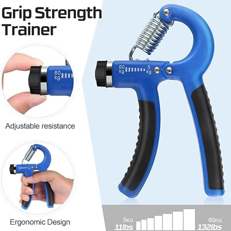 5-Piece Adjustable Hand Grip Strengthener Set for All Fitness Levels - Ravar