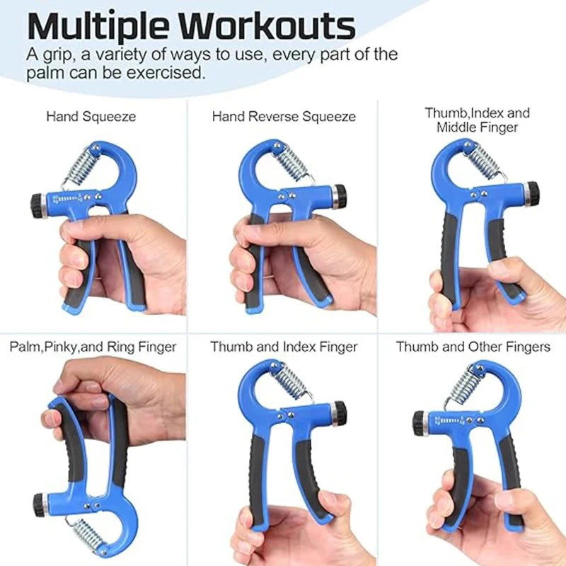 5-Piece Adjustable Hand Grip Strengthener Set for All Fitness Levels - Ravar