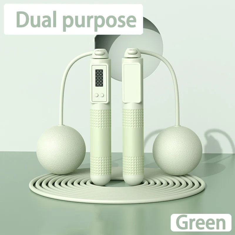 Weight Loss Jump Rope Intelligent Counting Crossfit Adjustable Cordless Skipping Rope Fitness Non-slip Handle Jump Professional - Ravar