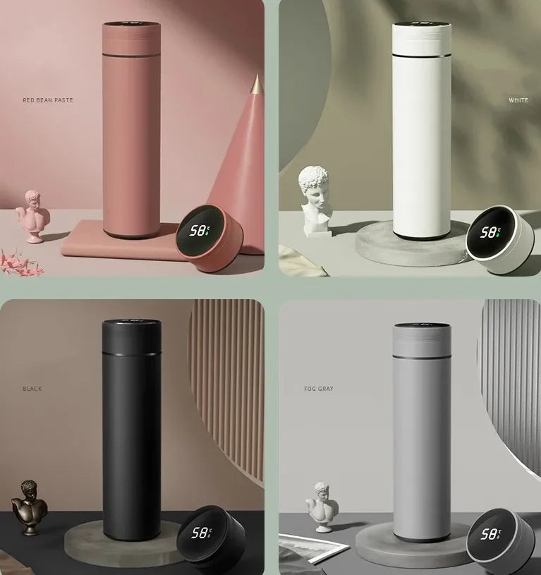 500ml Stainless Steel Insulated Water Bottle – Leak-Proof, Temp Display, 24hr Hot/Cold - Ravar