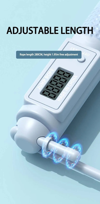 Weight Loss Jump Rope Intelligent Counting Crossfit Adjustable Cordless Skipping Rope Fitness Non-slip Handle Jump Professional - Ravar