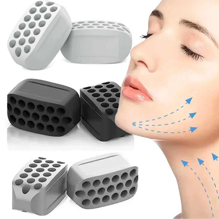 Silicone Jaw Exerciser Facial Toner & Jawline Fitness Ball Neck Toning Equipment Facial Beauty Tool Double Chin Exerciser - Ravar