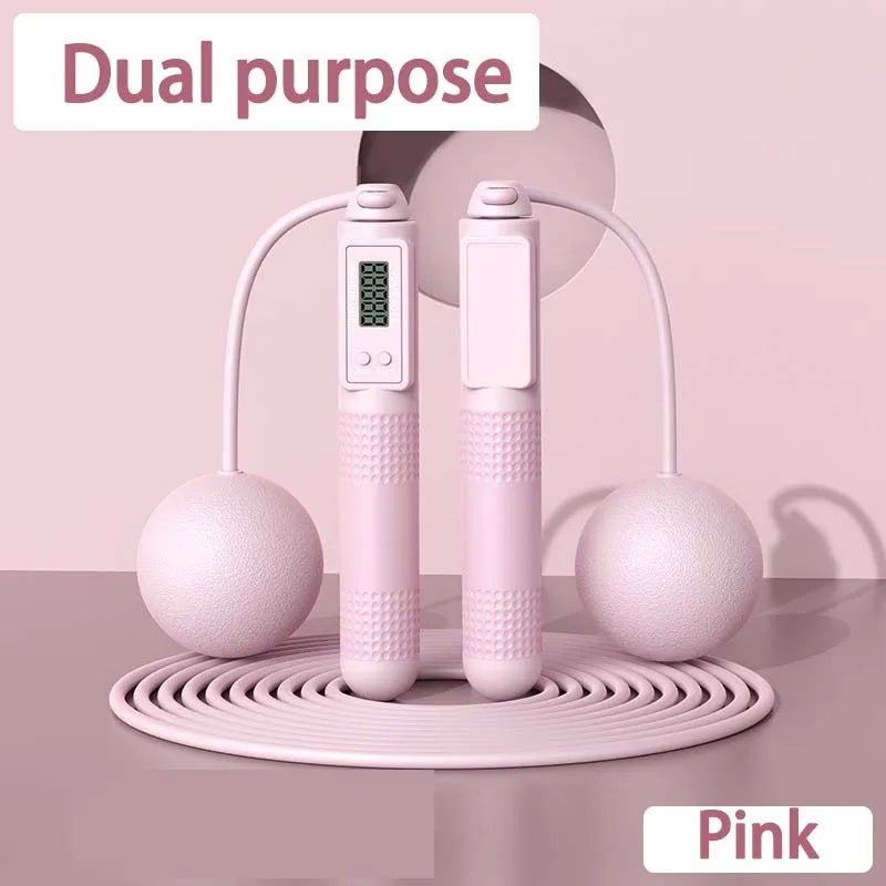 Weight Loss Jump Rope Intelligent Counting Crossfit Adjustable Cordless Skipping Rope Fitness Non-slip Handle Jump Professional - Ravar