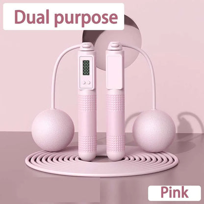Weight Loss Jump Rope Intelligent Counting Crossfit Adjustable Cordless Skipping Rope Fitness Non-slip Handle Jump Professional - Ravar