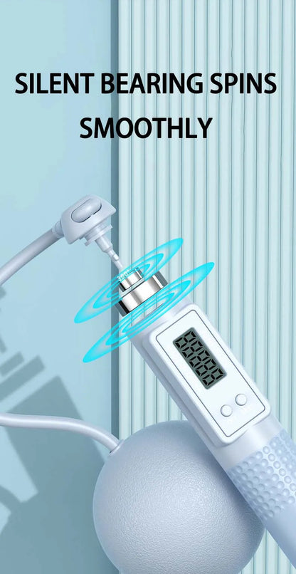 Weight Loss Jump Rope Intelligent Counting Crossfit Adjustable Cordless Skipping Rope Fitness Non-slip Handle Jump Professional - Ravar