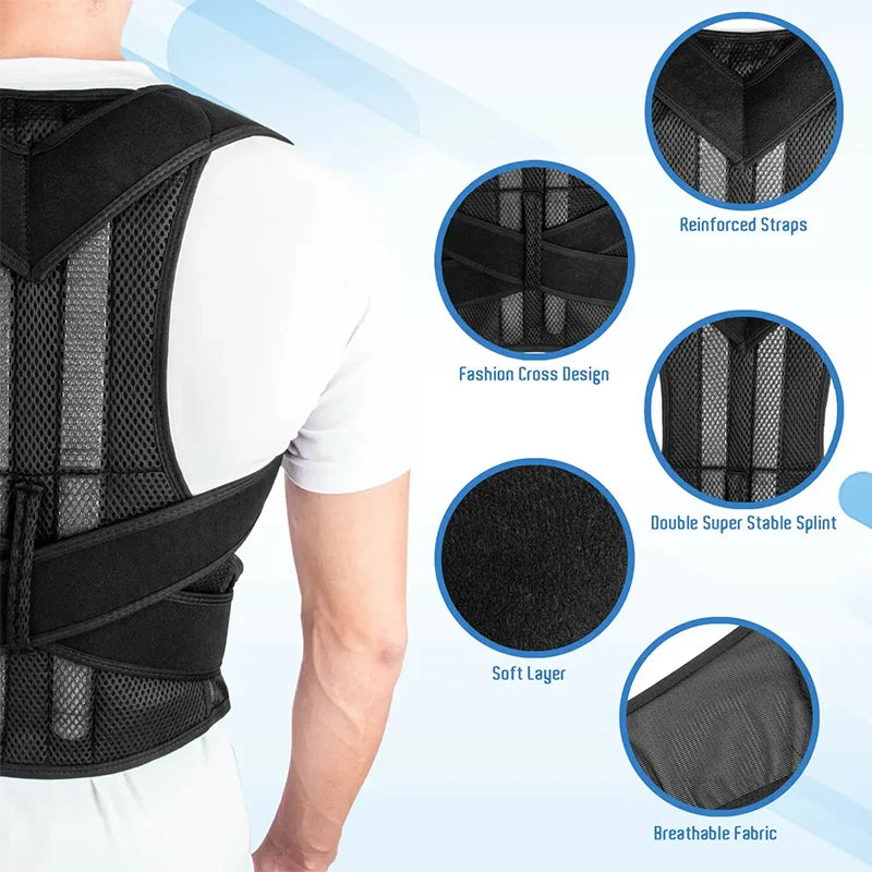 Adjustable Posture Corrector – Back & Shoulder Support for Men and Women - Ravar