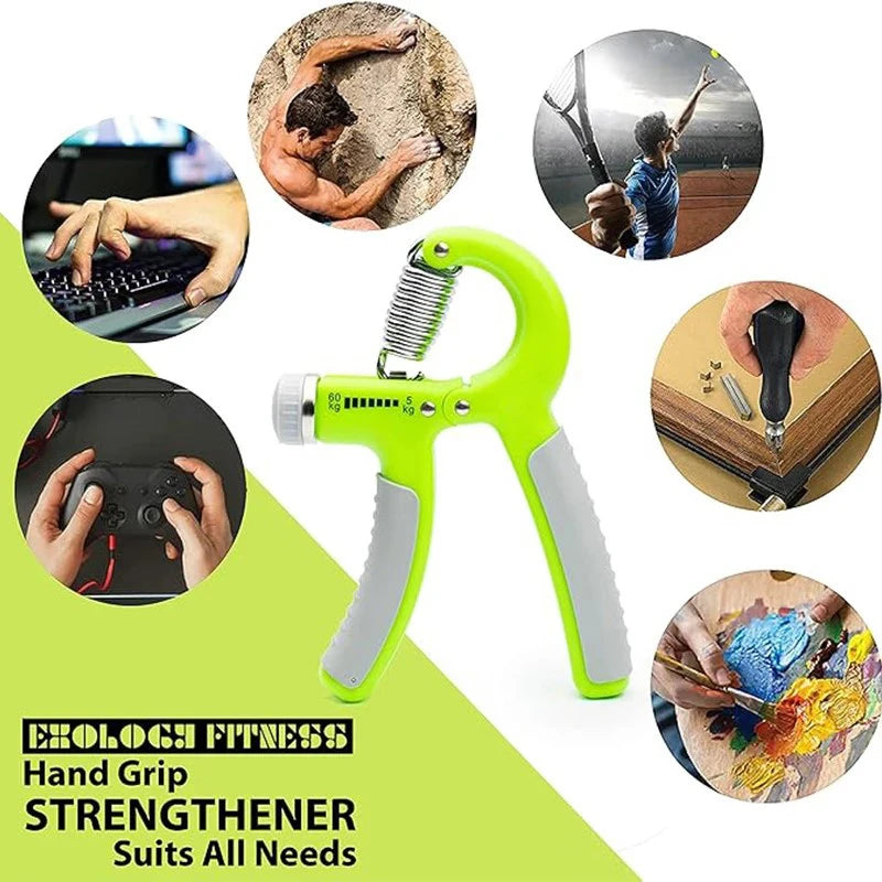 5-Piece Adjustable Hand Grip Strengthener Set for All Fitness Levels - Ravar