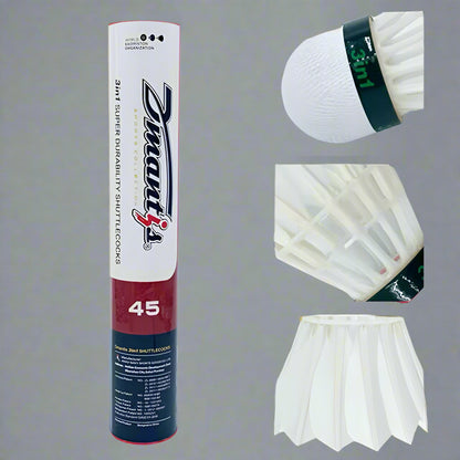 3 in 1 Hybrid Challenge Shuttlecock - Pack of 12 - Ravar